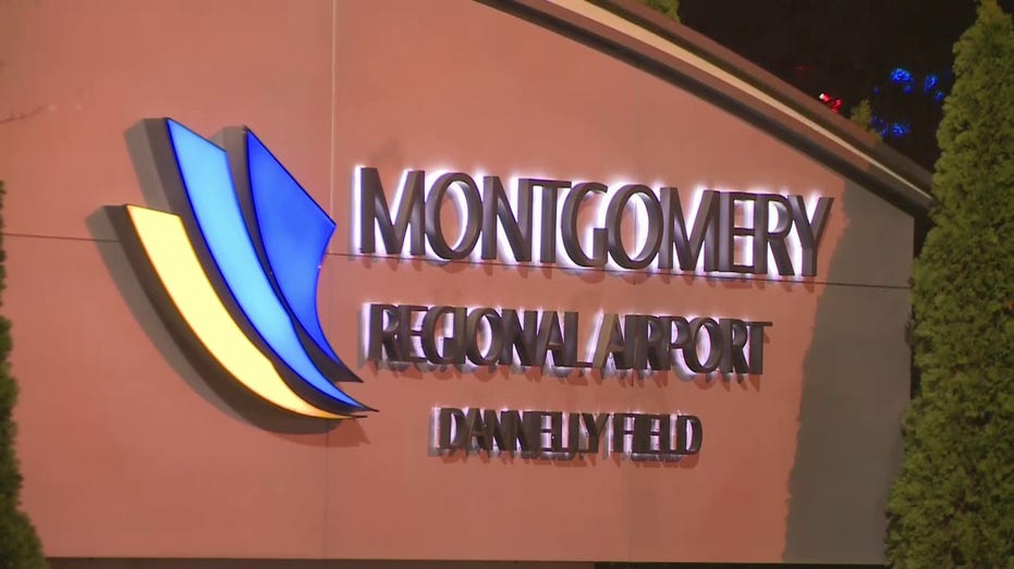 Alabamas Montgomery Regional Airport sign is seen after ground crew worker dies