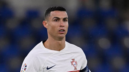 Cristiano Ronaldo of Portugal running during the UEFA EURO 2024 Qualifying Round Group J match between Luxembourg and Portugal at Stade de Luxembourg on March 26, 2023 in Luxembourg.