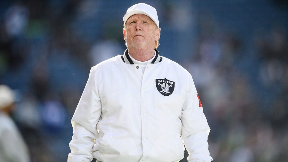 Owner Mark Davis looks on before a Raiders game