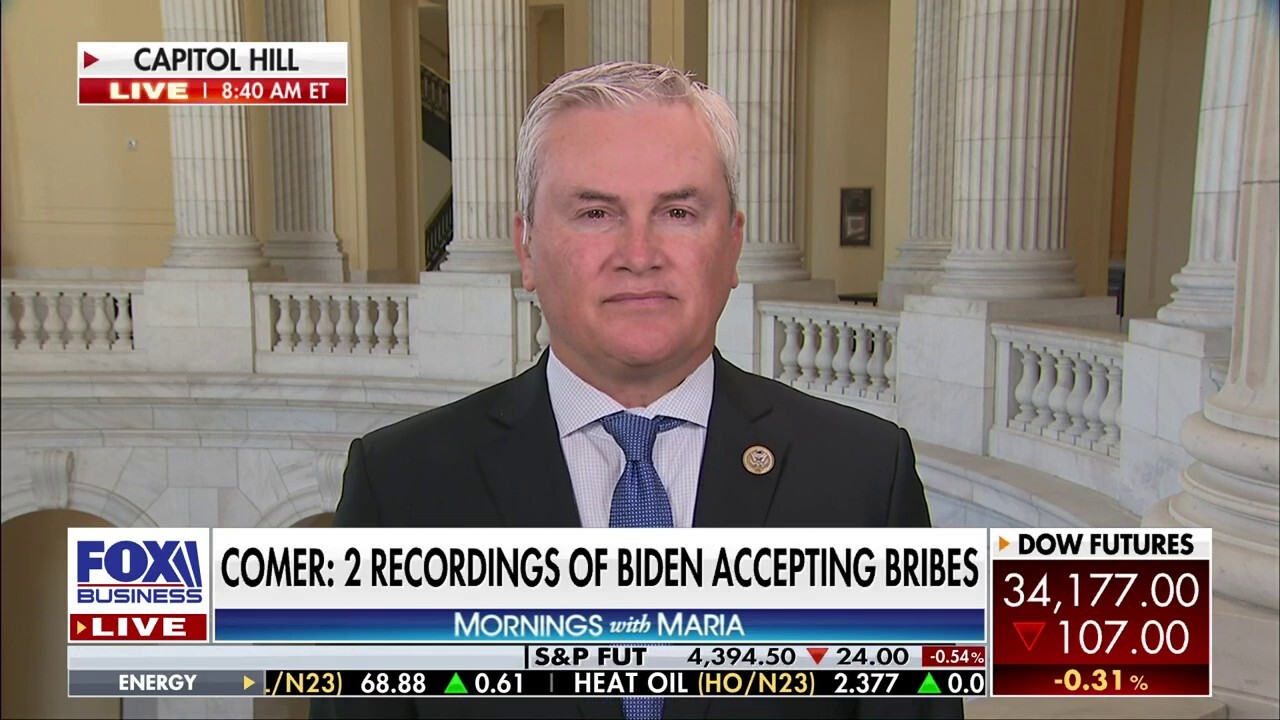 Rep. James Comer R-Ky., joined ‘Morning with Maria’ to discuss the ongoing investigation into the Biden family as the mainstream media continues to refuse to cover the story. 