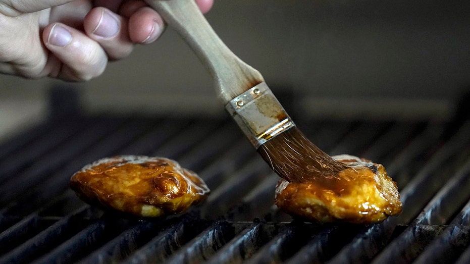 Good Meat lab-grown chicken seen on grill in California